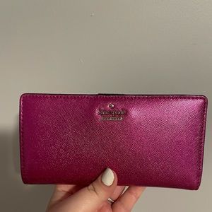 Metallic Pink Kate Spade Wallet